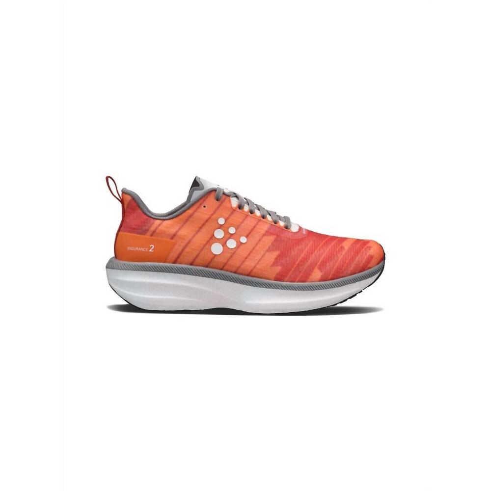 NEW CRAFT men's endurance 2 running shoes in core red/multi